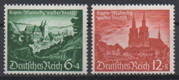 Michel Nr. 748 - 749, Eupen, Malmedy und Moresnet postfrisch.